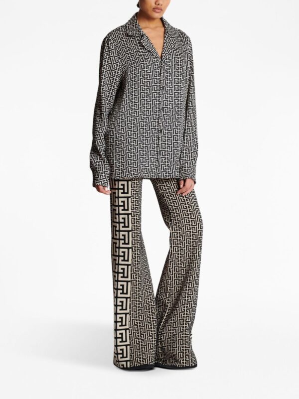 Balmain monogram-print button-up shirt - Image 3