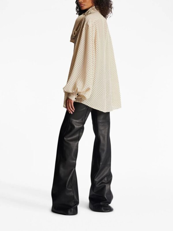Balmain  printed pussy bow silk blouse - Image 4