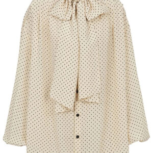Balmain  printed pussy bow silk blouse