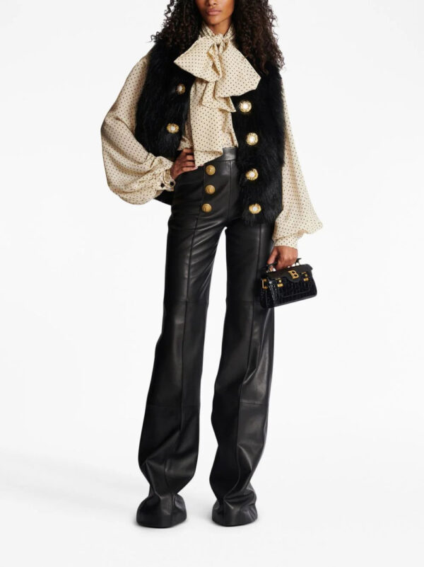 Balmain  printed pussy bow silk blouse - Image 2