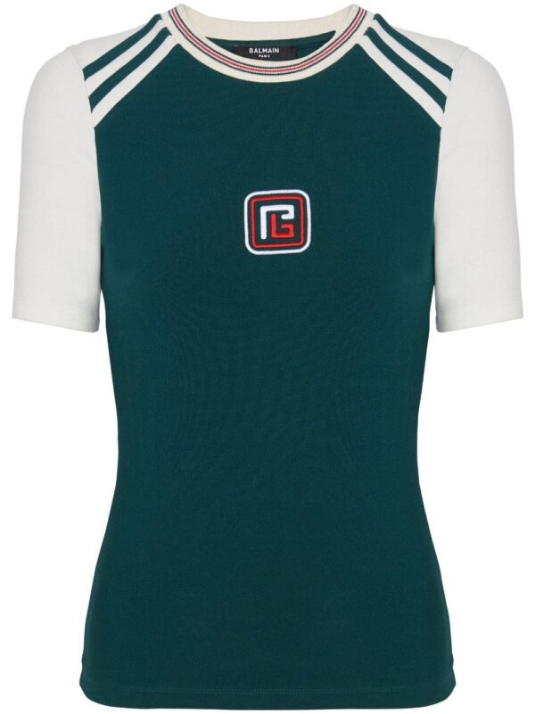 Balmain PB embroidered short-sleeve T-shirt