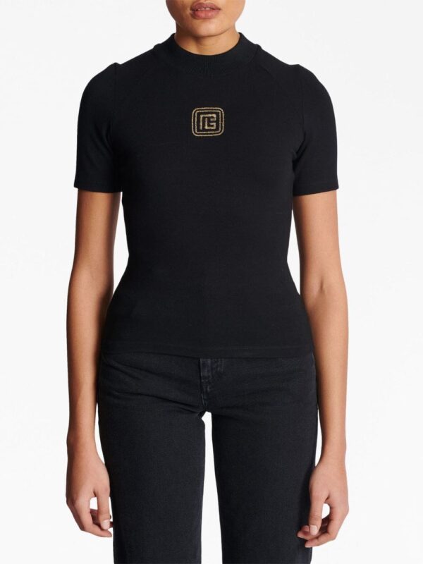 Balmain Retro logo-embroidered T-shirt - Image 5