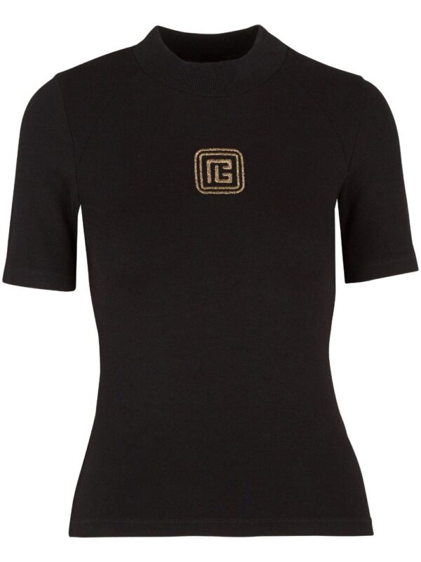 Balmain Retro logo-embroidered T-shirt