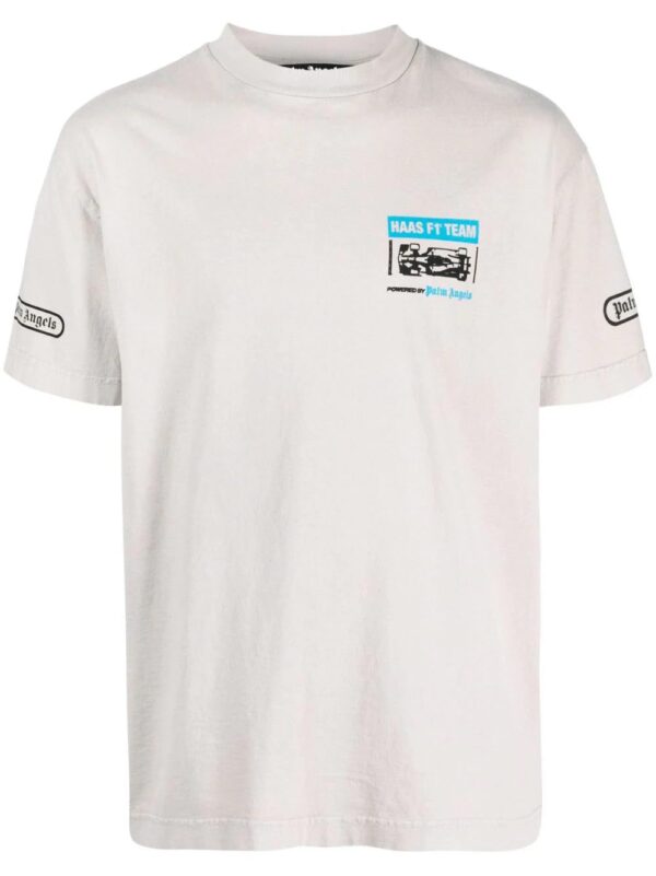 Palm Angels  x Haas MoneyGram Team Monaco-print T-shirt