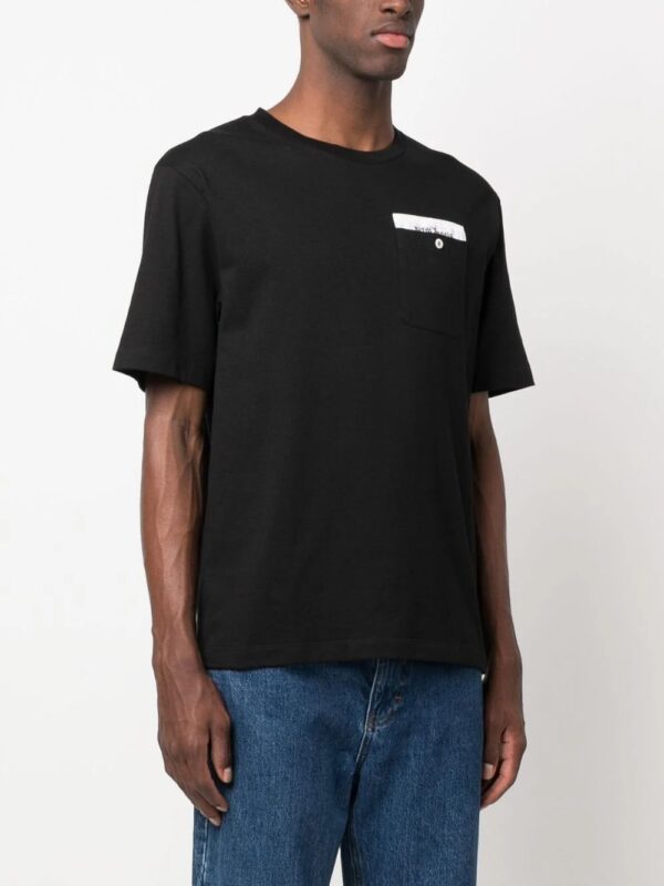 Palm Angels  logo-tape cotton T-shirt - Image 3