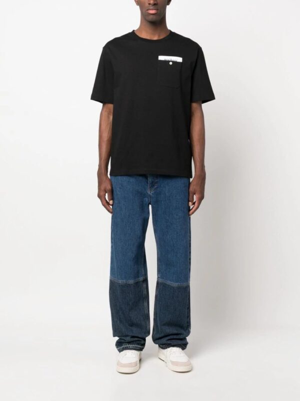 Palm Angels  logo-tape cotton T-shirt - Image 2