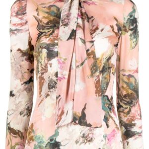 Dolce & Gabbana  floral-print stretch-silk blouse