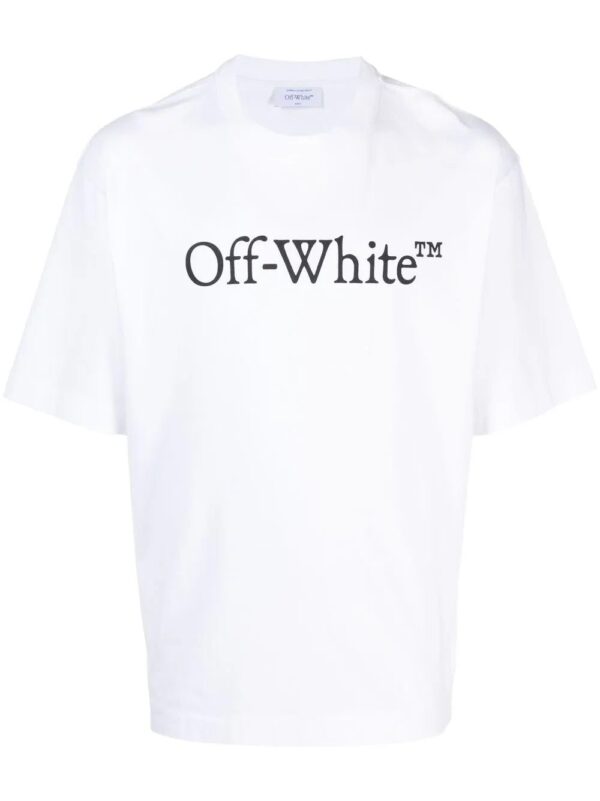 Off-White  Bookish logo-print cotton T-shirt