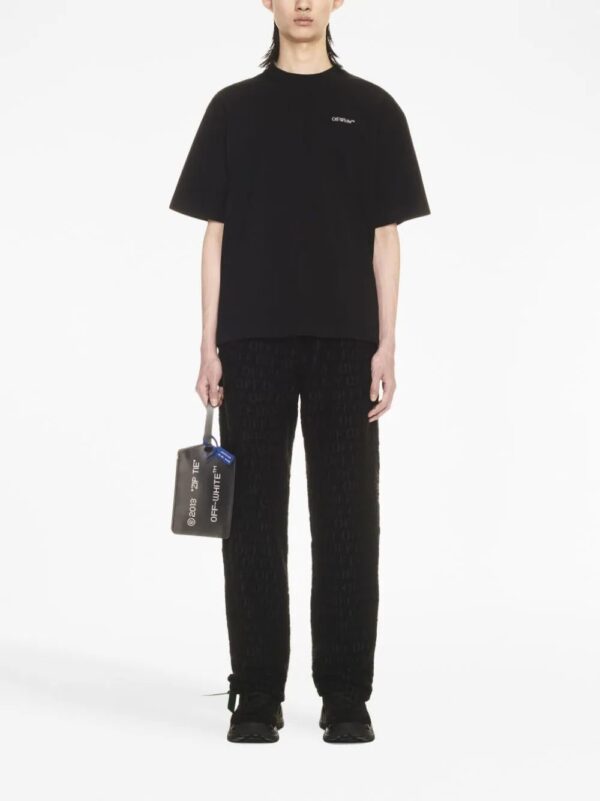 Off-White  Scratch-print stretch-cotton T-shirt - Image 2