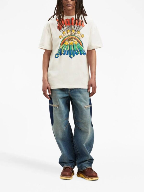 Palm Angels  rainbow-graphic crew-neck T-shirt - Image 2
