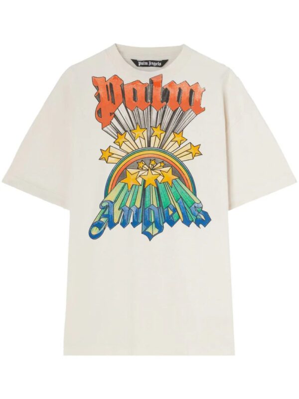 Palm Angels  rainbow-graphic crew-neck T-shirt