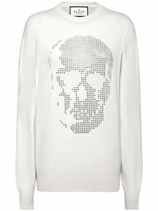 Philipp Plein  skull-motif crystal-embellished sweatshirt