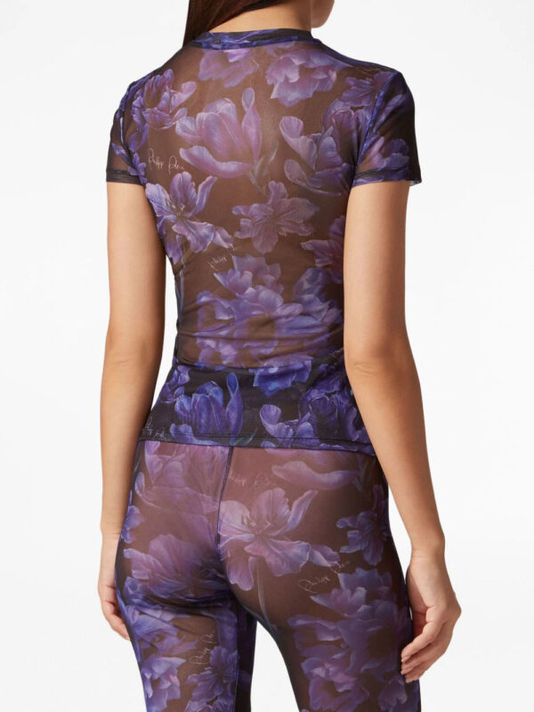 Philipp Plein  floral-print round-neck T-shirt - Image 3