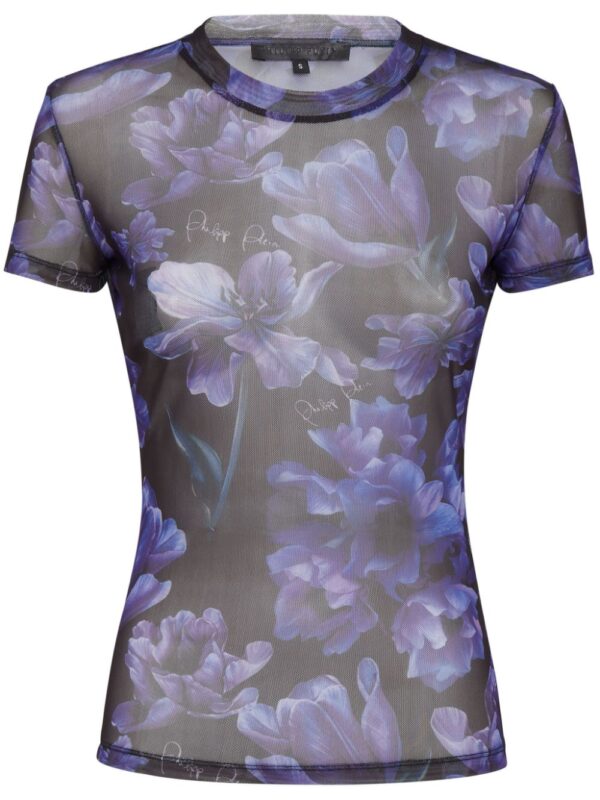 Philipp Plein  floral-print round-neck T-shirt
