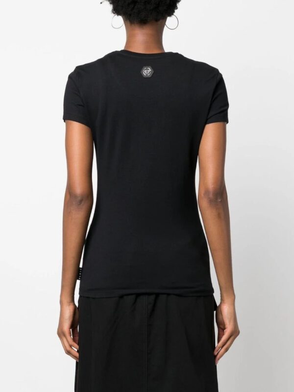Philipp Plein  crystal-embellished logo T-shirt - Image 4