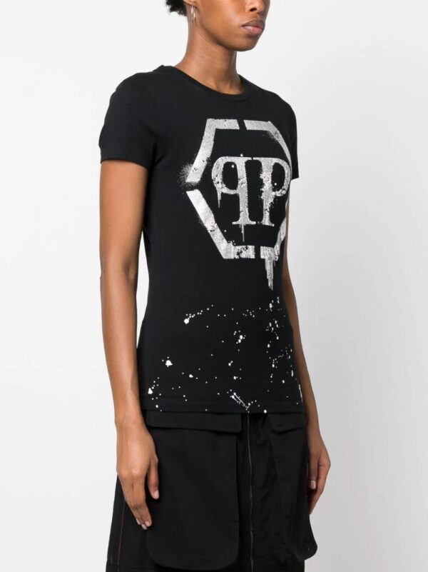 Philipp Plein  crystal-embellished logo T-shirt - Image 3