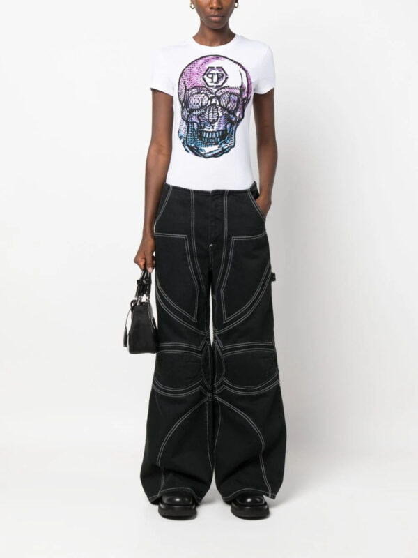 Philipp Plein  crystal-embellished skull-print T-shirt - Image 2