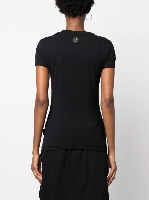 Philipp Plein  crystal-embellished logo-print T-shirt - Image 4