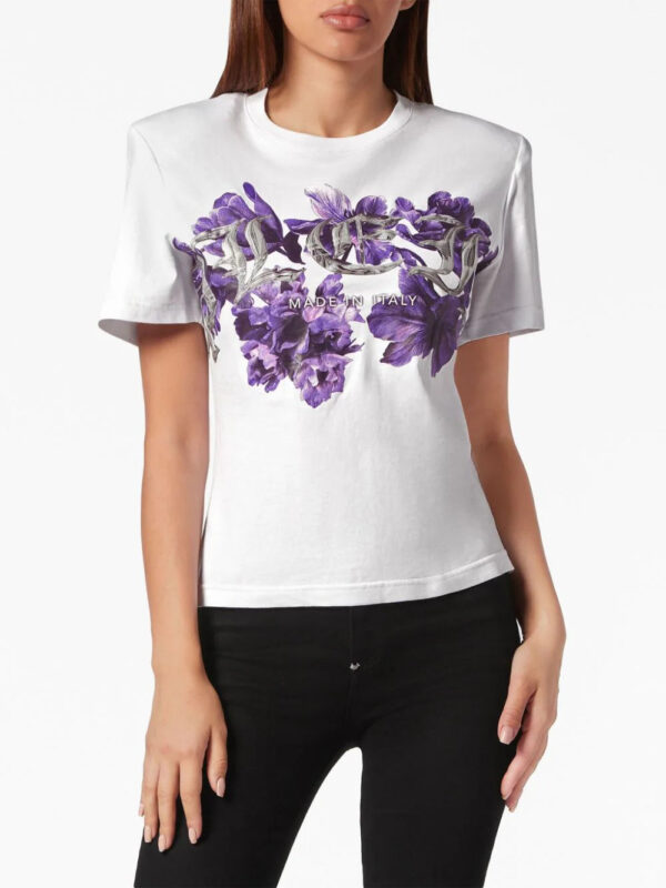 Philipp Plein  floral-print cotton T-shirt - Image 2