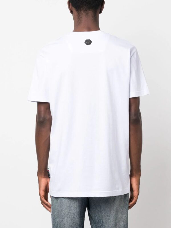 Philipp Plein  logo-print skull cotton T-shirt - Image 4