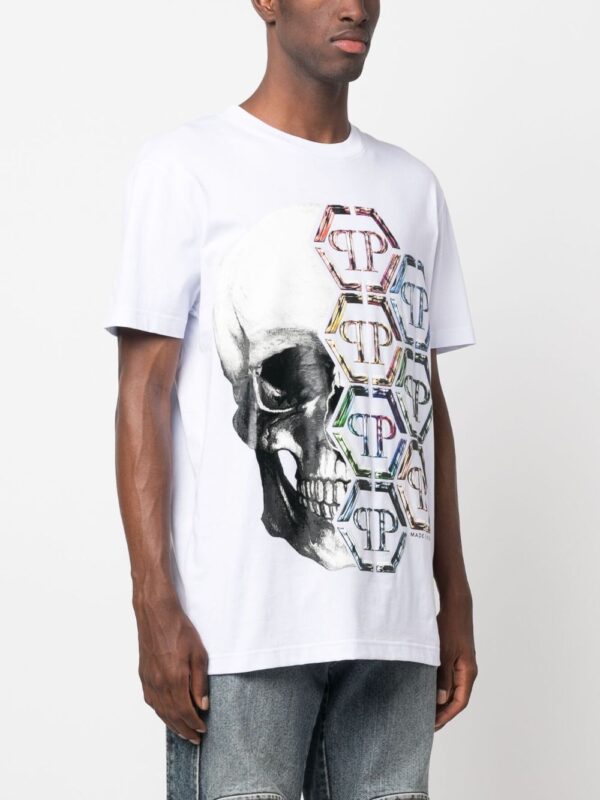 Philipp Plein  logo-print skull cotton T-shirt - Image 3