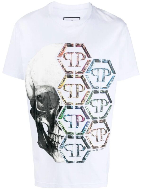 Philipp Plein  logo-print skull cotton T-shirt