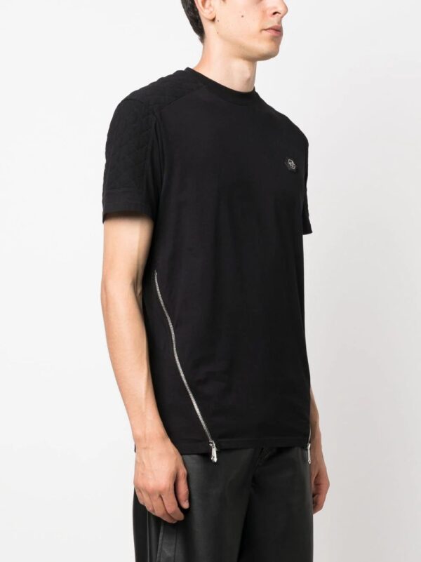 Philipp Plein  zip-detailing cotton T-shirt - Image 4