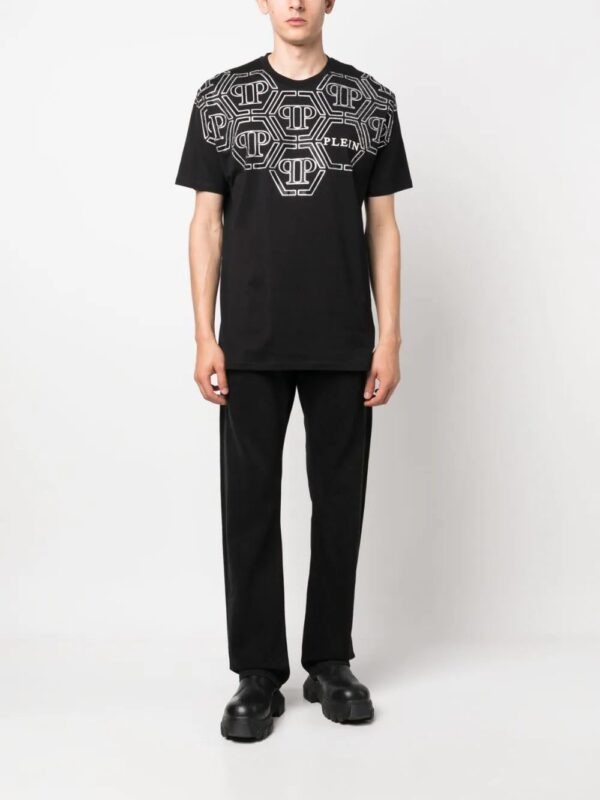 Philipp Plein  SS Hexagon rhinestone-embellished T-shirt - Image 2