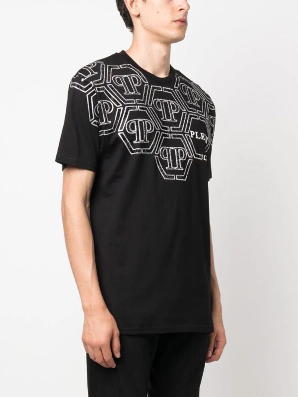 Philipp Plein  SS Hexagon rhinestone-embellished T-shirt - Image 3