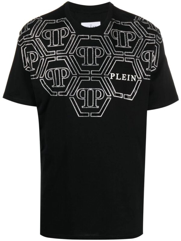 Philipp Plein  SS Hexagon rhinestone-embellished T-shirt