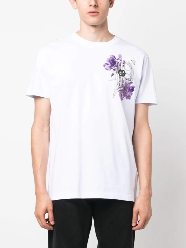Philipp Plein  floral-print cotton T-shirt - Image 3