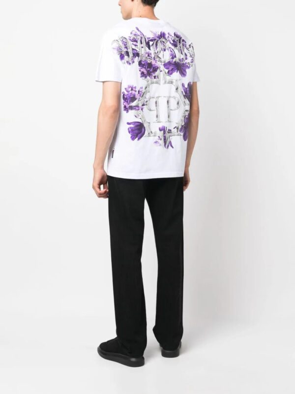 Philipp Plein  floral-print cotton T-shirt - Image 2