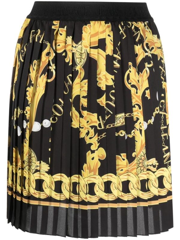 Versace Jeans Couture  logo-print pleated miniskirt