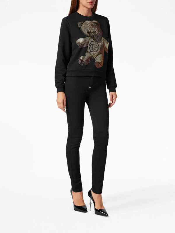 Philipp Plein  Teddy Bear crystal-embellished sweatshirt - Image 2