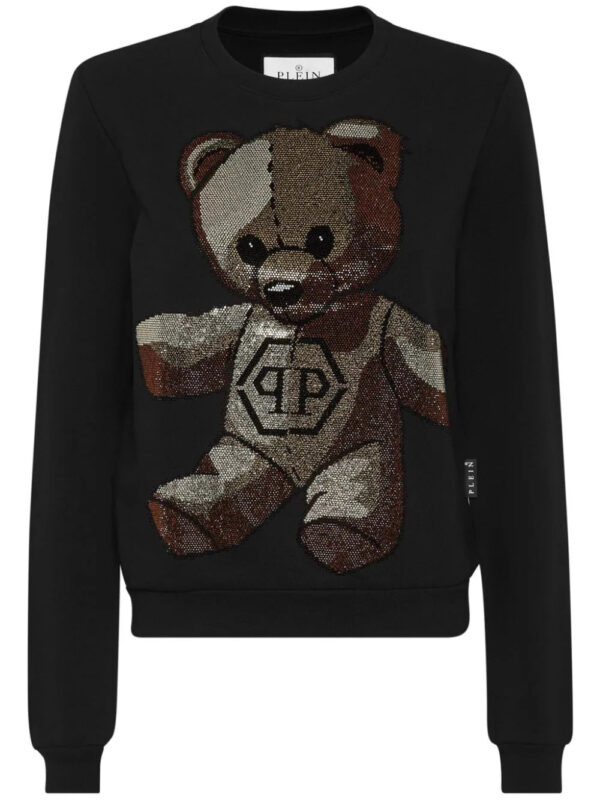 Philipp Plein  Teddy Bear crystal-embellished sweatshirt