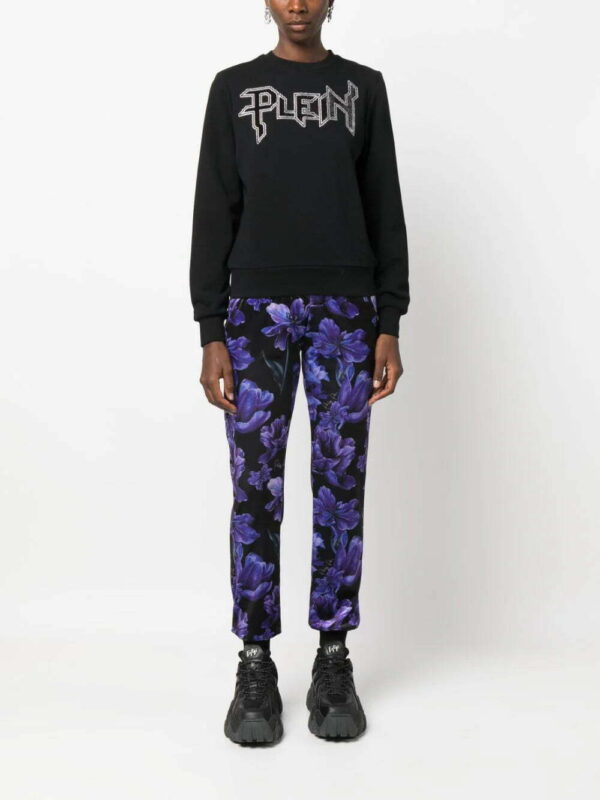 Philipp Plein  LS Crystal logo-appliqué T-shirt - Image 2