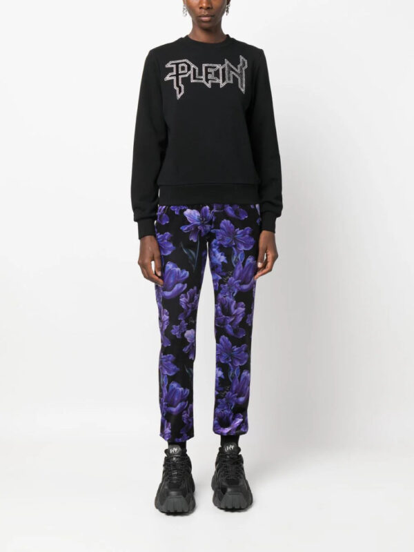 Philipp Plein  LS Crystal logo-appliqué T-shirt - Image 2