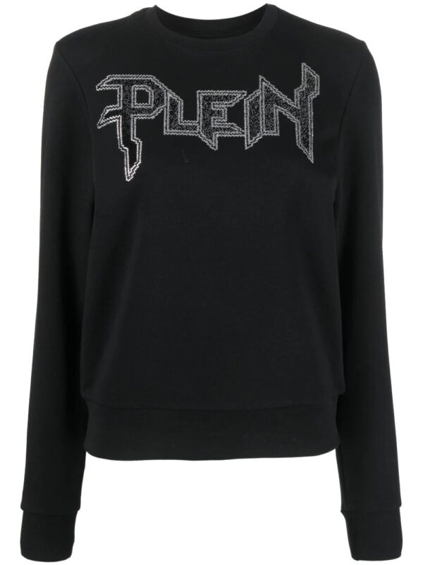 Philipp Plein  LS Crystal logo-appliqué T-shirt