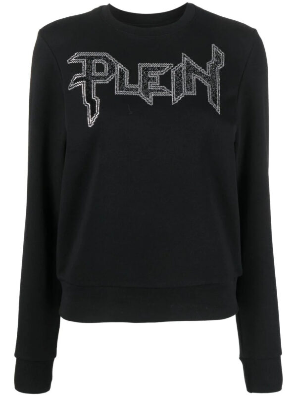 Philipp Plein  LS Crystal logo-appliqué T-shirt