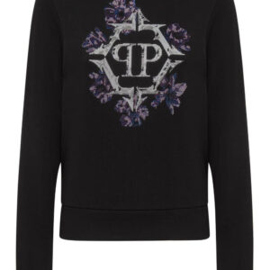 Philipp Plein  Flowers crew-neck cotton sweatshirt