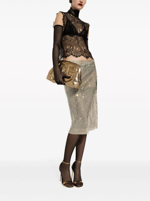 Dolce & Gabbana  rhinestone mesh midi skirt - Image 2