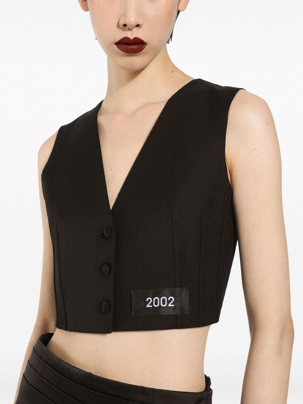 Dolce & Gabbana number-patch tailored cropped vest - Image 5