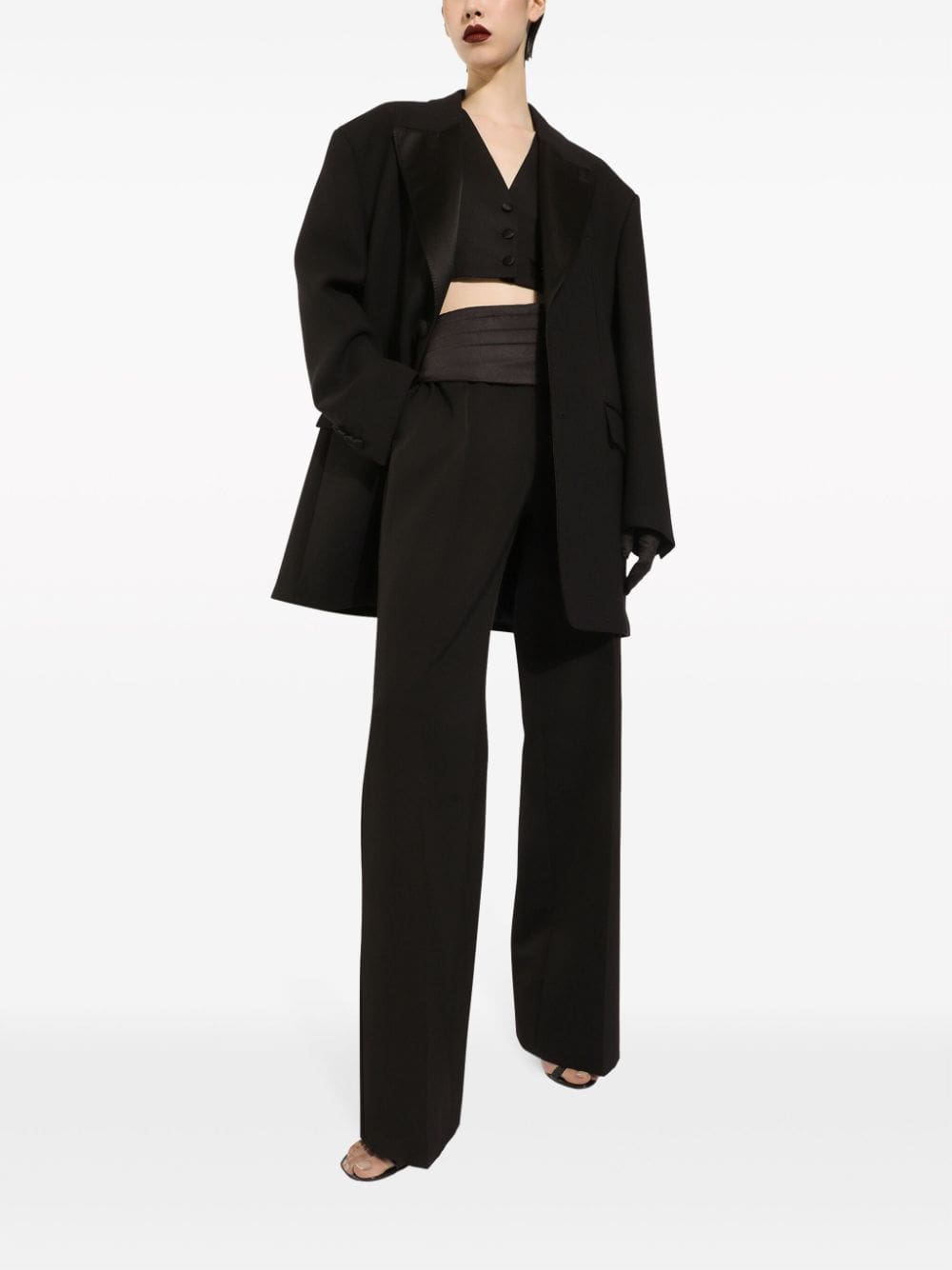 Dolce & Gabbana number-patch tailored cropped vest - Image 2