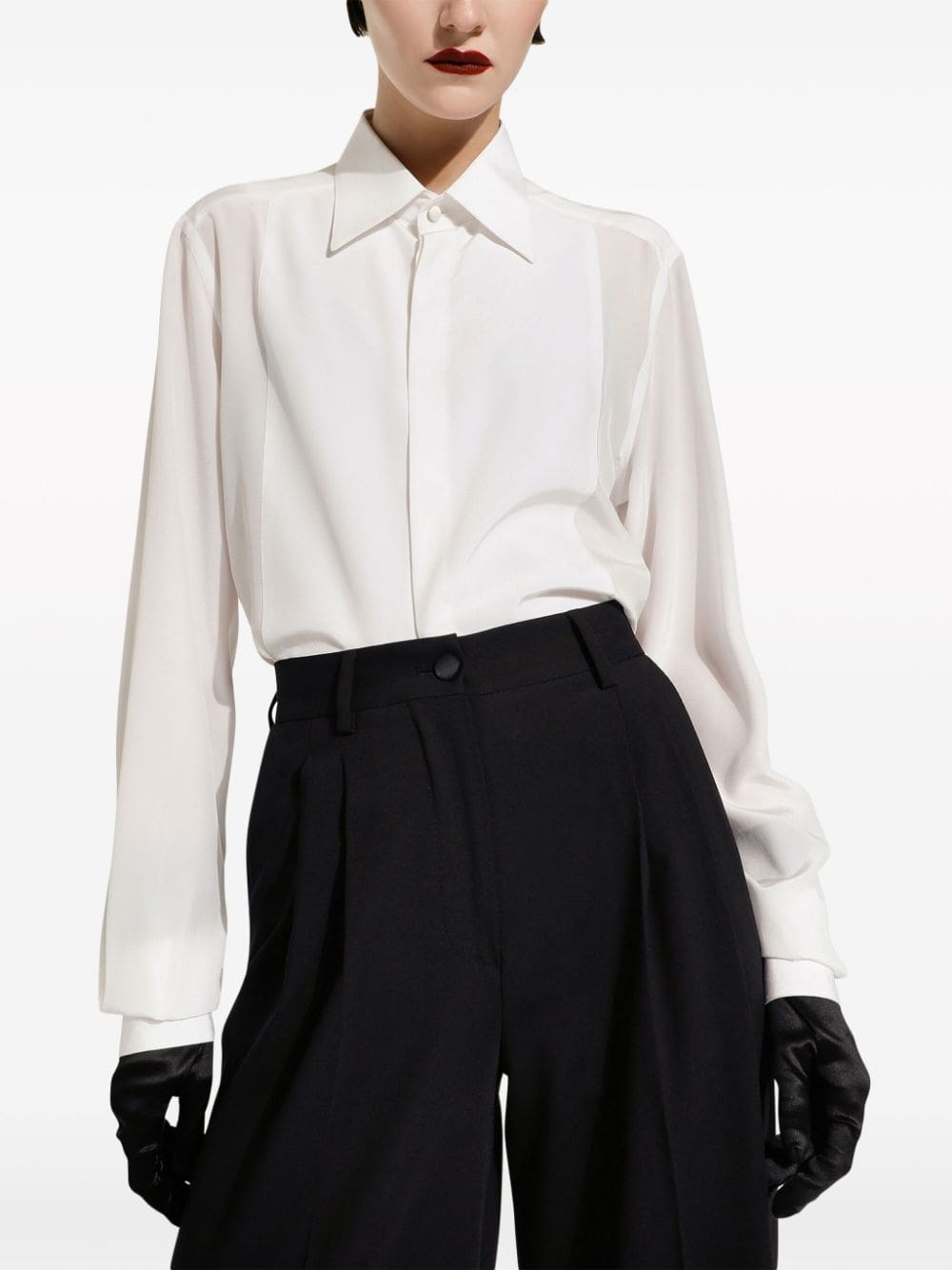 Dolce & Gabbana silk crepe-de-chine shirt - Image 5