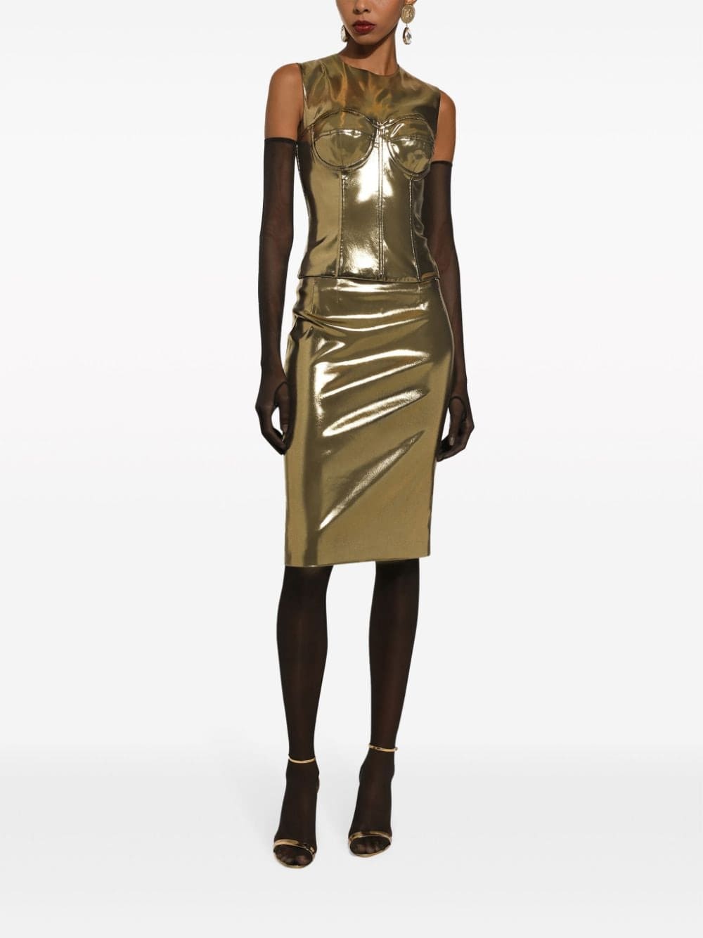 Dolce & Gabbana metallic sleeveless top - Image 2