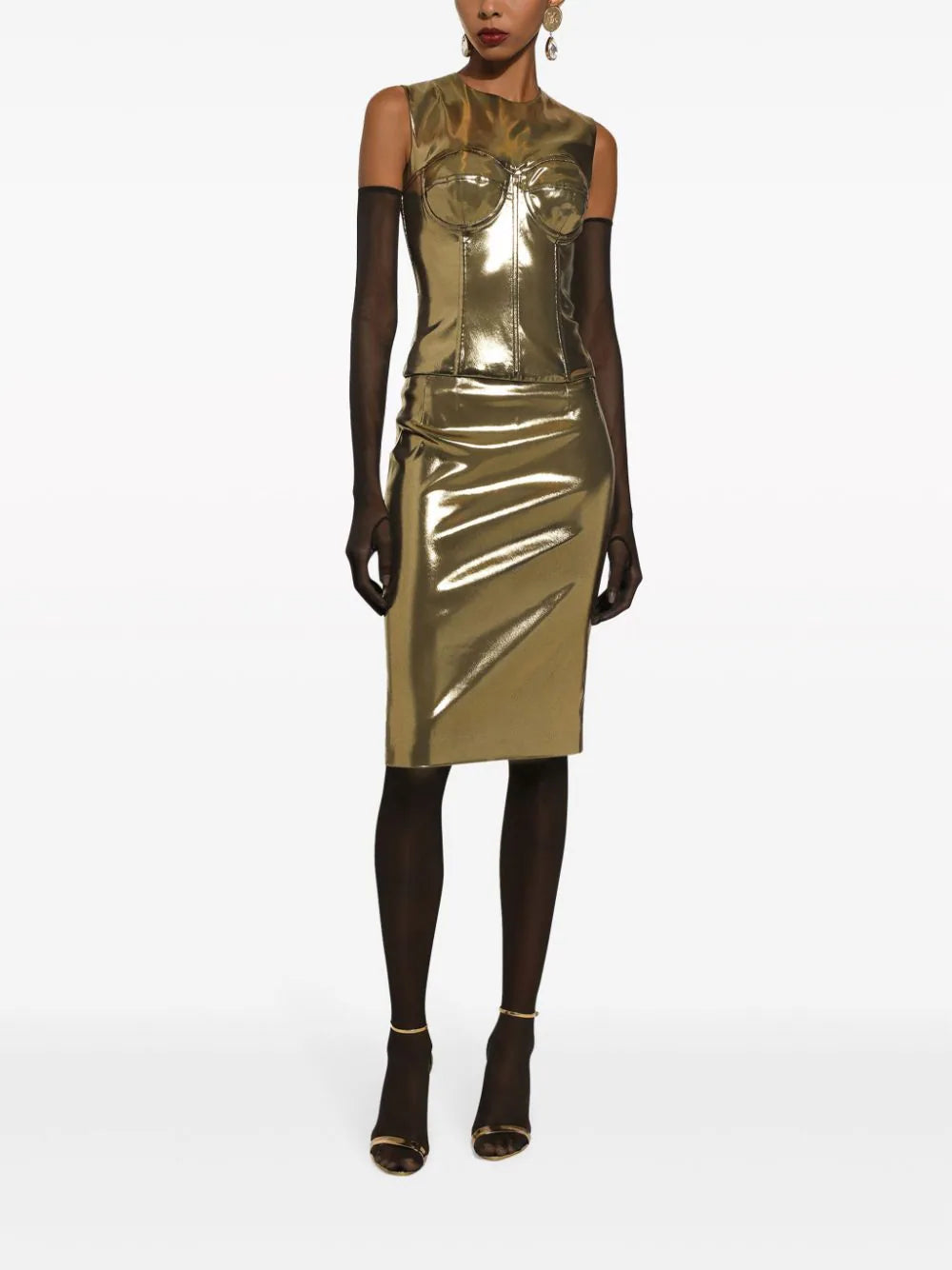 Dolce & Gabbana metallic sleeveless top - Image 2
