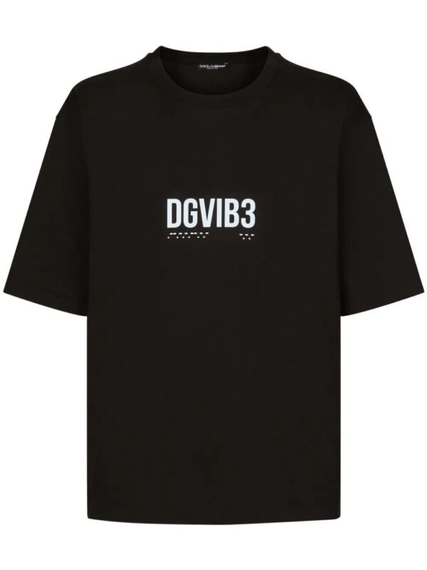 Dolce & Gabbana DG VIBE  slogan-print cotton T-shirt+