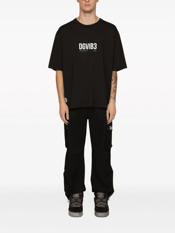 Dolce & Gabbana DG VIBE  slogan-print cotton T-shirt+ - Image 2