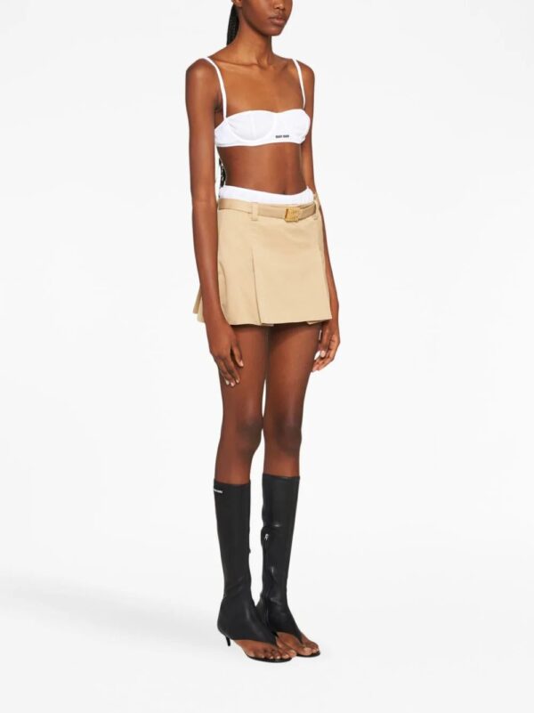 Miu Miu  belted chino miniskirt - Image 3