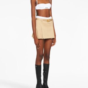 Miu Miu  belted chino miniskirt
